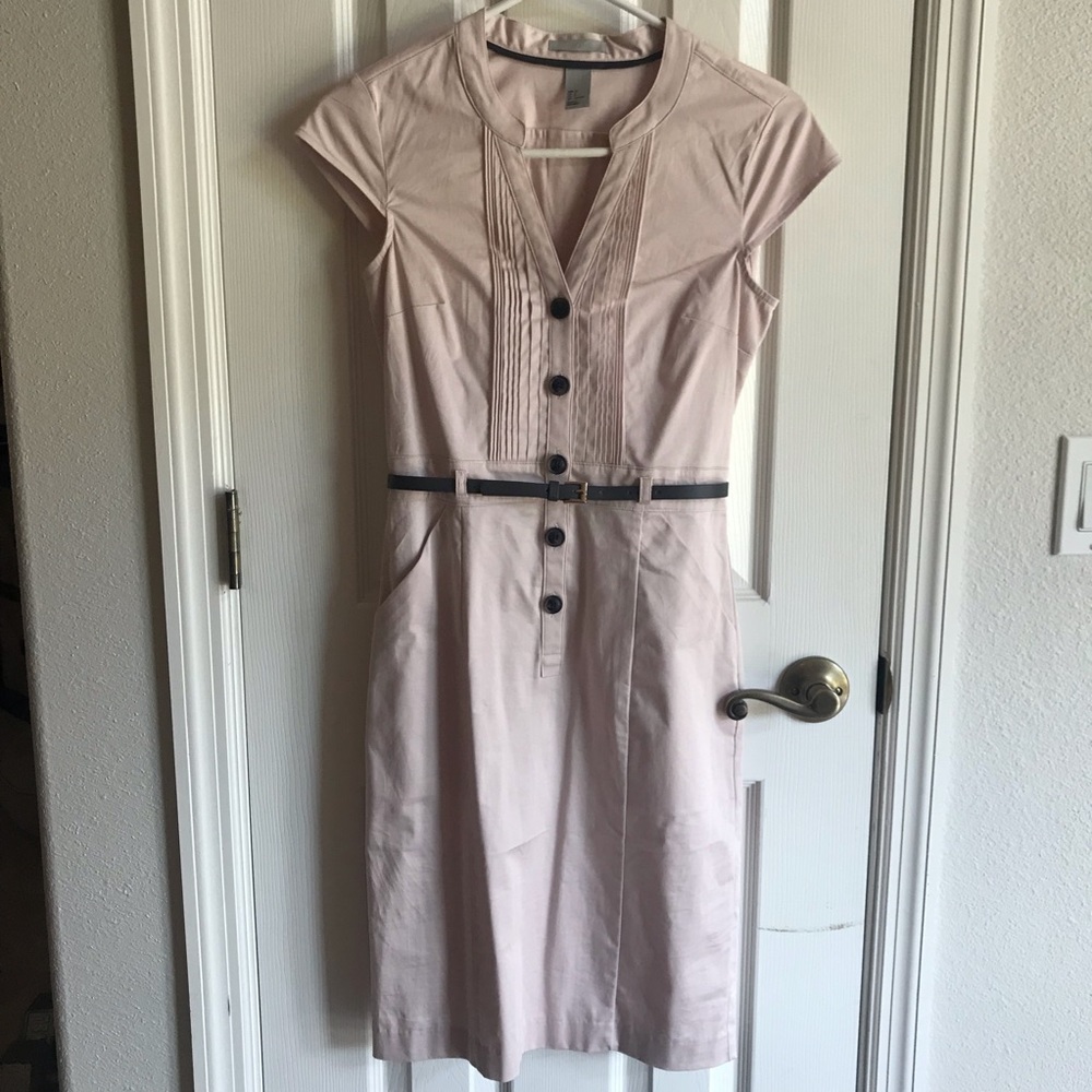 H&M size 4 pink and gray dress